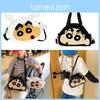 Anime Shinchan Crayon Canvas Coin Purse Crossbody Bag For School Work Or Travel
