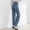 Fanzhen Women's High-Waist Straight-Leg Jeans