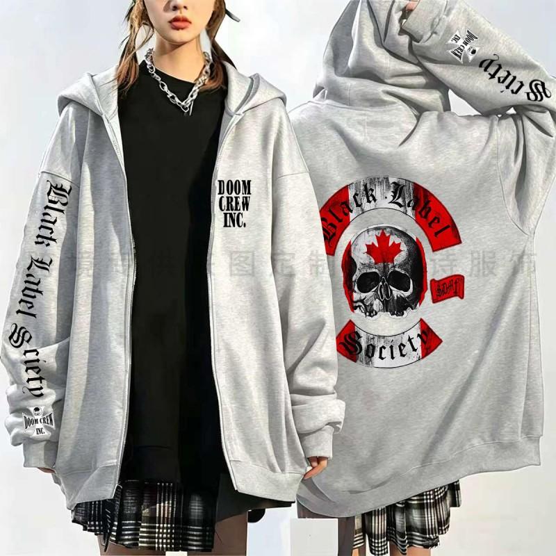 BLS Skull Print Hoodie Loose Fit Unisex Streetwear Sweatshirt Teens