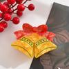 Bow Acetic Acid Hair Claw Bell Creative Shark Clip Fashion Christmas Shark Clip  School