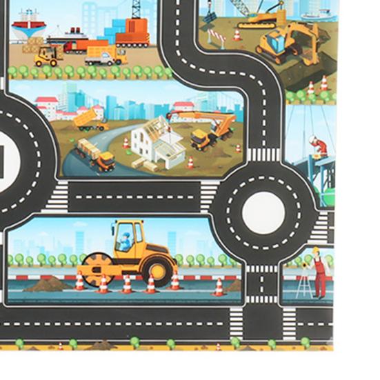 Game Mat Identify Ability Vivid Fabric Urban Construction Engineering Small Map Toy for Kids