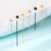 Gu Maoning, Three-Dimensional Square Geometric Earrings, Simple Plain Ear Chain, Temperament Brushed Small Square Earphone.