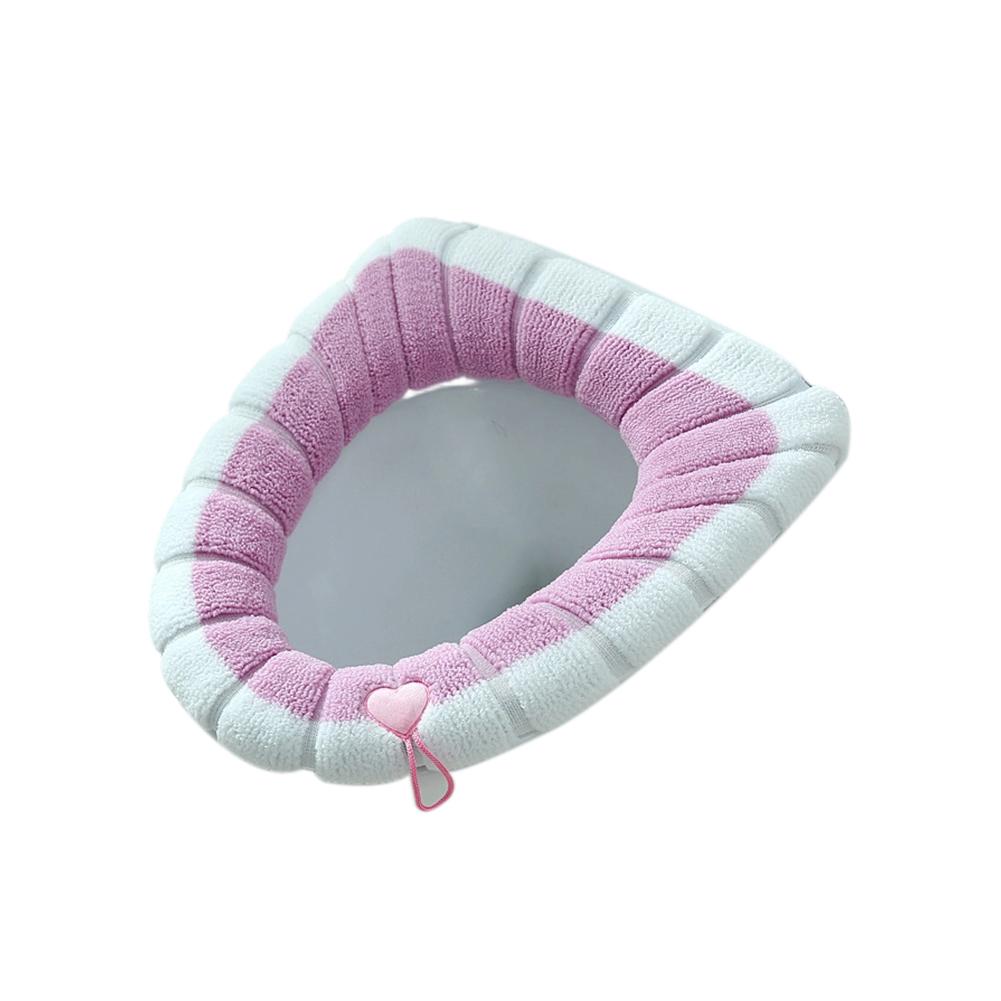 Soft Polyester Toilet Seat Cover Toilet Seat Pad Warm Seating