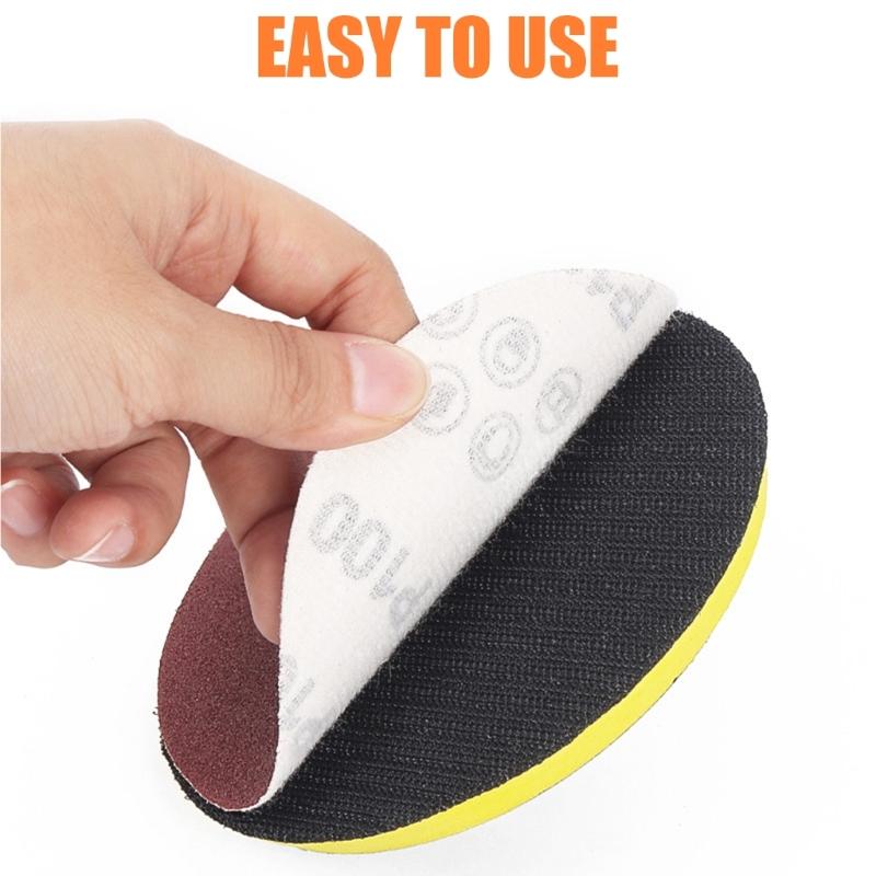 100pcs 125mm Abrasive Sanding Discs Sandpaper Pads Set for Angle Grinders Wood Metal Polishing Woodworking & Auto Repair
