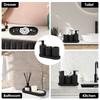 4-in-1 Dish Soap Dispenser Toothbrush Toothpaste Holders Storage Tray Bathroom Kitchen Accessories Hand Soap Dispenser Set