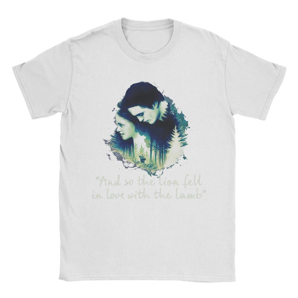 Men's T-Shirt Twilight Movie Edward and Bella Vintage Cotton Tees Short Sleeve  T Shirts O Neck Tops Plus Size