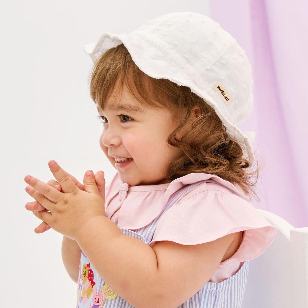 [MIKIHOUSE HOT BISCUITS] Tulip Hat, Hat for Boys and Girls, Baby, Children's Clothing, White, SS (44-48cm) 72-9108-687