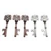 Vintage Key-Shaped Metal Bottle Opener with Keychain Accessory