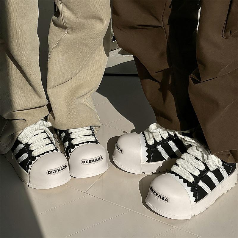 3716 men's and women's trend high street versatile thick-soled heightening bread shoes niche design sense big head casual sports board shoes