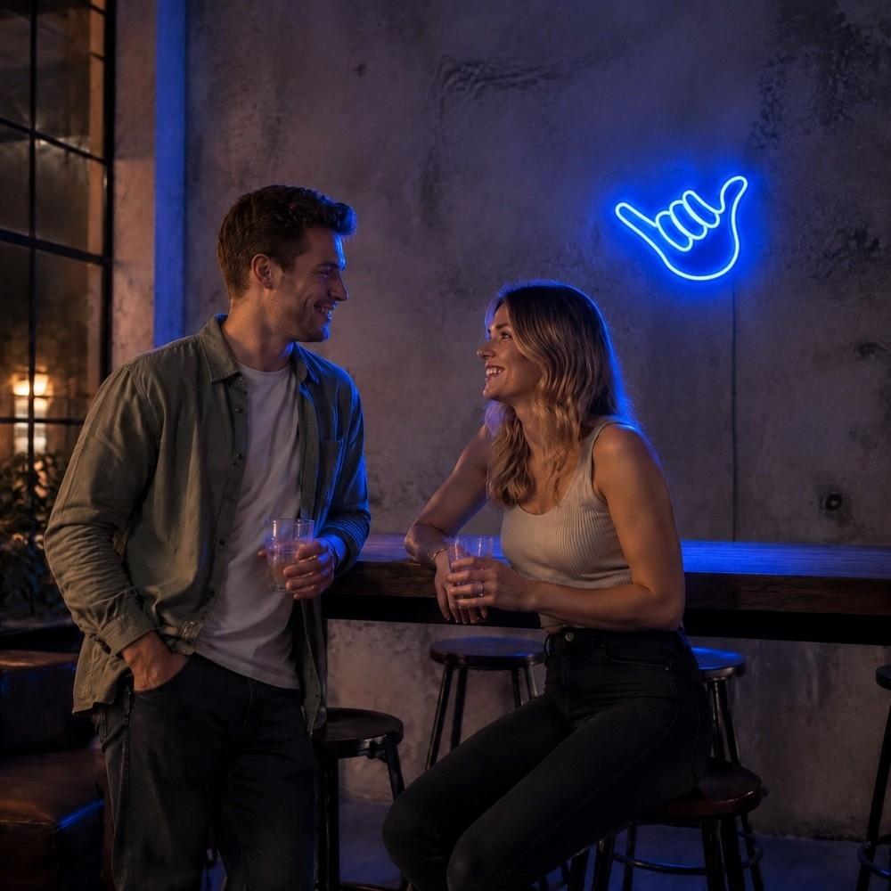 Hand Shape Finger Neon Sign Hand Gesture Neon Lamp Stylish Hand Neon Sign Lounge