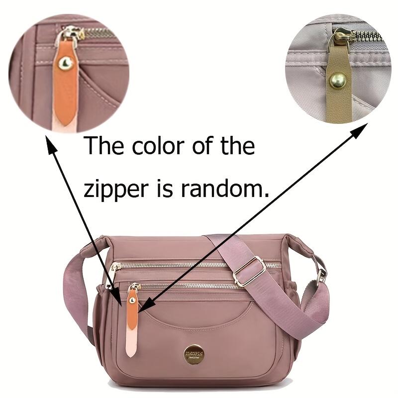 Unisex Neutral Square Shoulder Crossbody Bag, Stylish And Casual, Multi-Layer Messenger Bag [Zipper Direction Random]