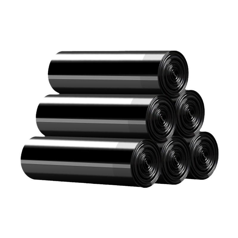 Tear-Free Drawstring Garbage Bags - Portable, Extra Thick, Self-Sealing Black Bags for Kitchen Use