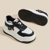 Leather little white shoes women's 2025 new autumn women's shoes heightened round head single shoes platform sports versatile casual shoes