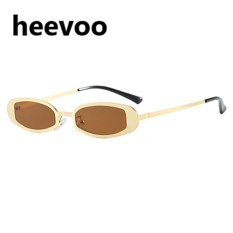 Vintage Round Oval Sunglasses Women Luxury Brand Designer Metal Sun Glasses Men Fashion Eyewear Gafas