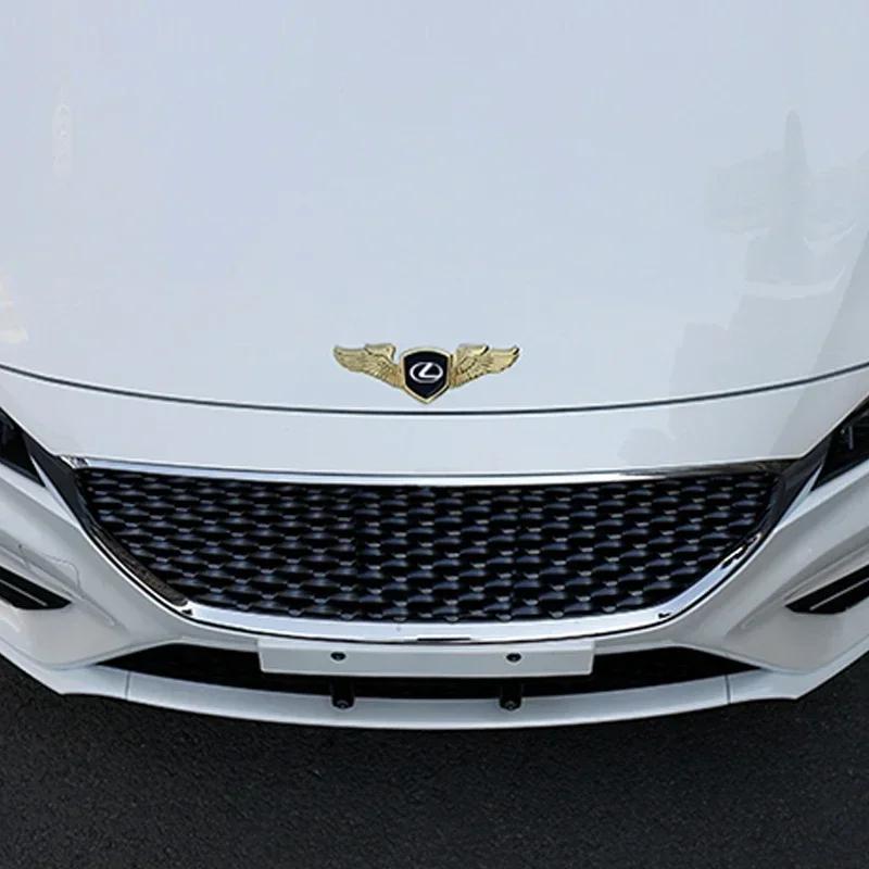 22x7cm Vehicle Front Bonnet Hood Emblem Auto Styling 3M Self-adhesive Wing Sticker Zinc Alloy Head Badge Car Accessories