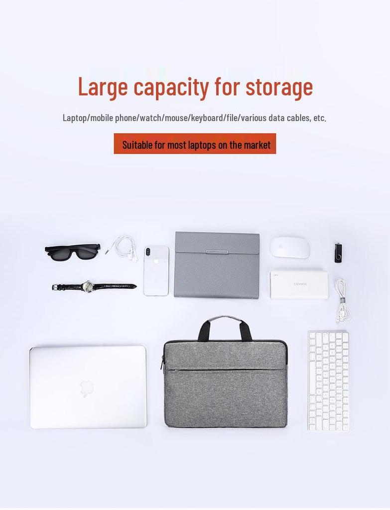 Lightweight Laptop Bag - Handheld & Shoulder for 13", 14", 15.6" Ultrabooks