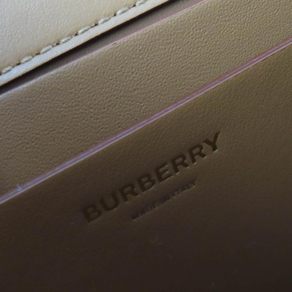 Excellent BURBERRY Shoulder Bag Grace Logo Leather Brown Leather Women Used