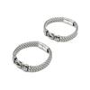 Men's Non-fading Titanium Steel Double Row Cuban Chain Bracelet with Magnetic Buckle