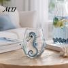 Bicchiere Creativo per Iniziare la Conversazione 12oz Tazza d'Acqua Polpo, Design in Rilievo, Tazza Dipinta a Mano in Stile Marino da Bere per Amanti dell'Oceano Bar di Casa