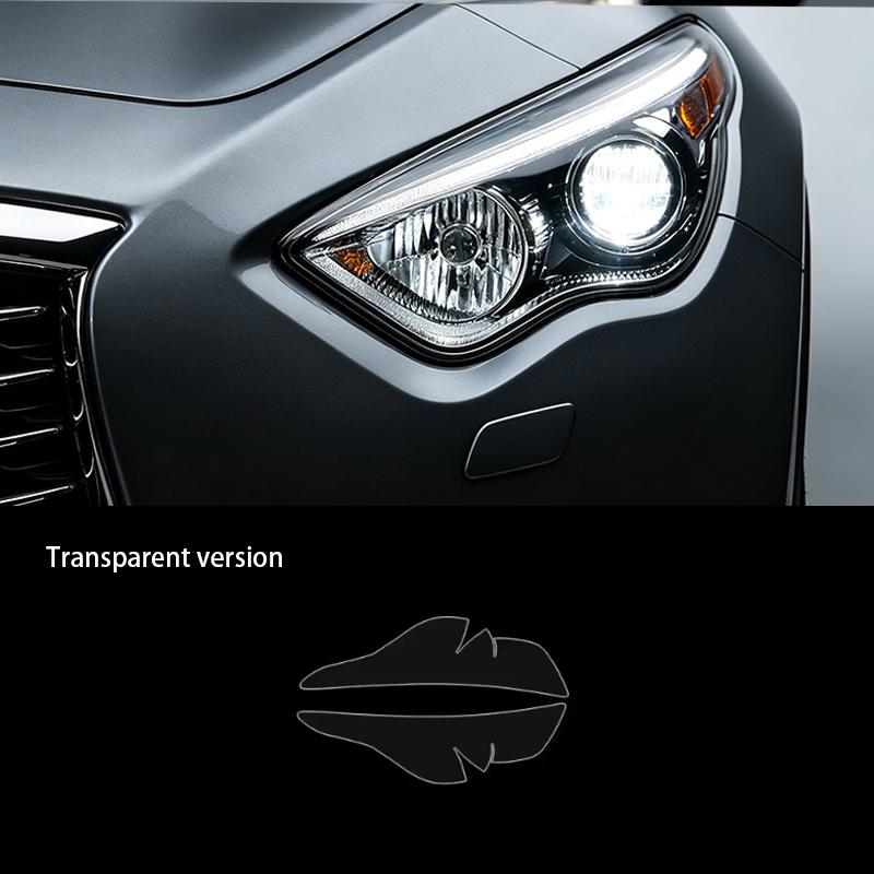 Suitable for Infiniti QX70 2013-2016 TPU transparent black headlight protective film, anti scratch cover patch repair film