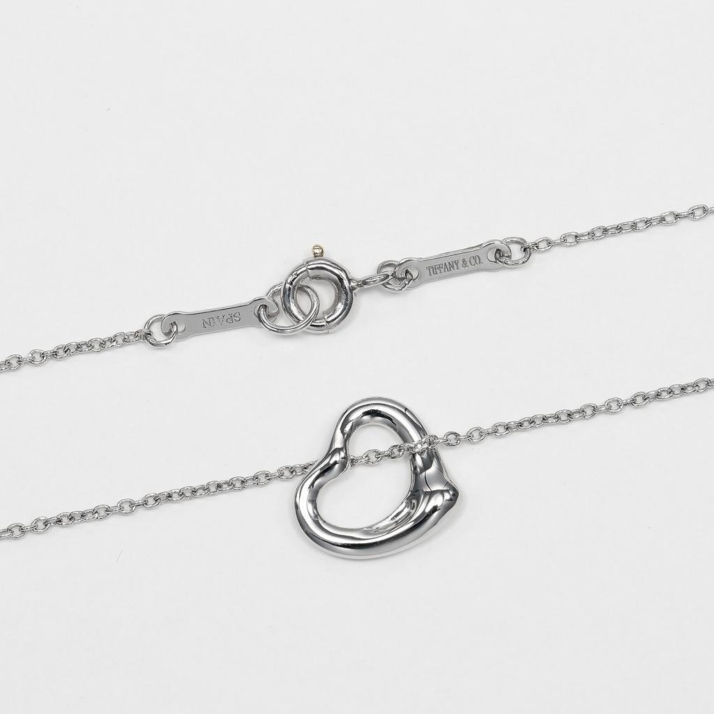 TIFFANY&Co. Open heart Necklace Pt950Platinum 3.7g Women Used