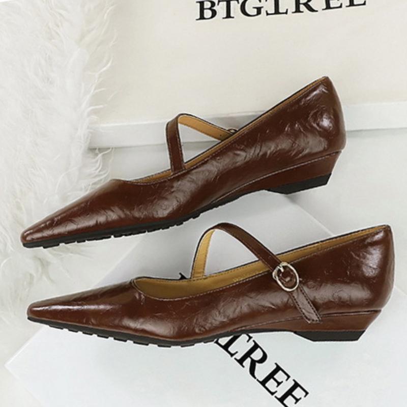 Fashion Designer Vintage Spring Women Mary Jane Shoes Fashion Shallow Buckle Shoes Elegant Low Heel Shoes Zaptos Mujer