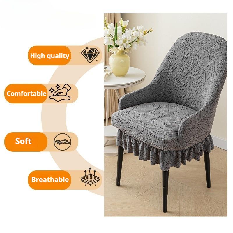 Capa de Cadeira Jacquard Curva Espessa com Apoios de Braço Capa de Cadeira Doméstica Elástica Capa de Cadeira Universal com Saia Capa de Cadeira à Prova de Pó