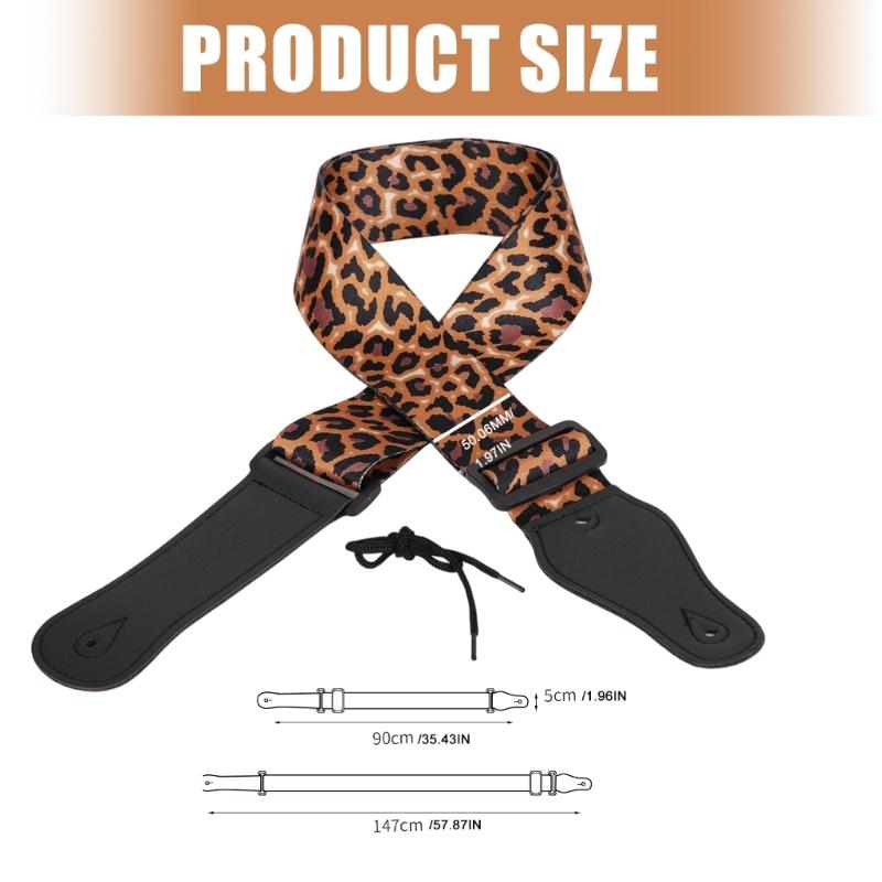 Verstellbare Gitarrengurte mit Lederenden E-Gitarren Akustikgitarren Bassgurt Verdickter Schultergurt Einfach zu bedienen