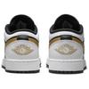 (GS) Air Jordan 1 Low 'White Black Metallic Gold Swoosh' Kids' 553560-172