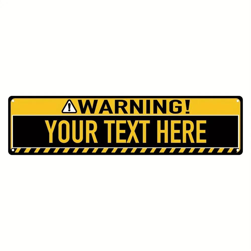 Vintage Aluminum Street Sign - Custom Warning Caution, Outdoor Wall Art, Personalized Gift