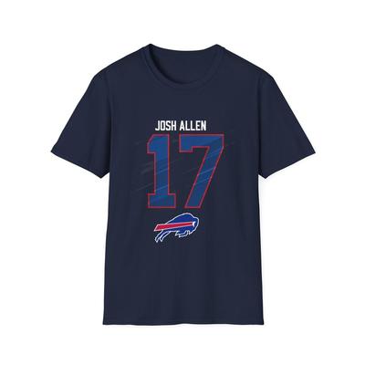 Josh Allen #17 Buffalo Bills Unisex Softstyle T-Shirt, Football Tee, Sports Fan