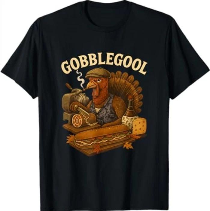 Turkey Gabagool Gobblegool Funny Italian Food T-Shirt 3XL
