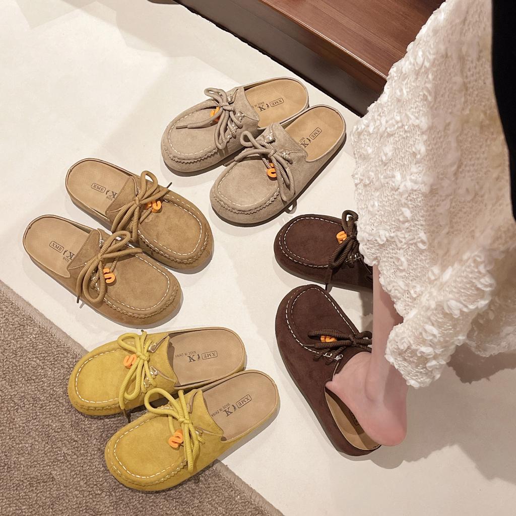 Foreign trade cool slippers women's summer 2025 new thick-soled bag head one pedal Muller Birken slippers outer wear
