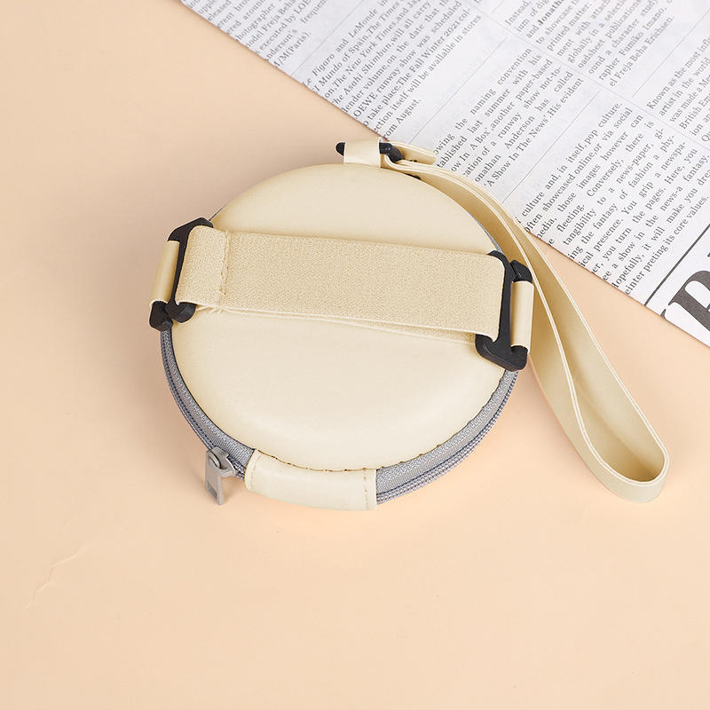 Rundes faltbares Sonnenbrillenetui Reißverschluss Weiche Tasche Tragbar Handheld Platzsparend Brillenaufbewahrung Organizer