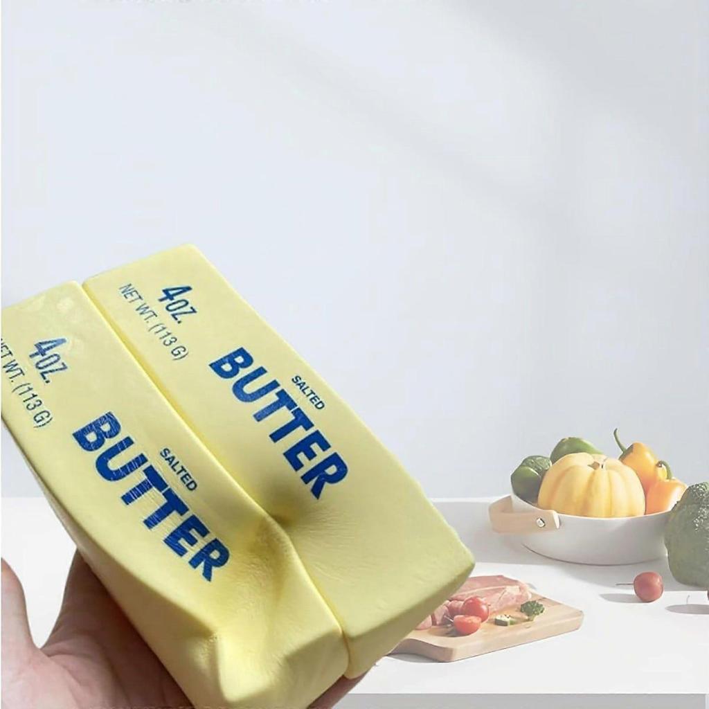 Butter Fluffy Slime, Butter Stick Squishy Toys, 2025 New Wet Soft Slow Rise Squishies, Stress Relief Salted Butter Sticks, Fidget Toys Suitable for Ad