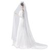 LONTG Wedding Bridal 5m Hair Wedding Bridal Photo Location Net Yarn Bridal Thin Mesh White Veil, Veil, Long, Accessory, Veil, Dress, Shoot, Beach,