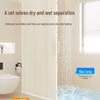 Magnetischer Falt-Duschvorhang: Winddicht, Badezimmer-Trennwand ohne Bohren & Toilettentürvorhang
