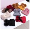 Schleife, Babymütze, Wollmütze, Kindermütze, Verdickte Mütze, Säuglings- und Kleinkindmütze, Kindermütze, Strickmütze, Warme Mütze