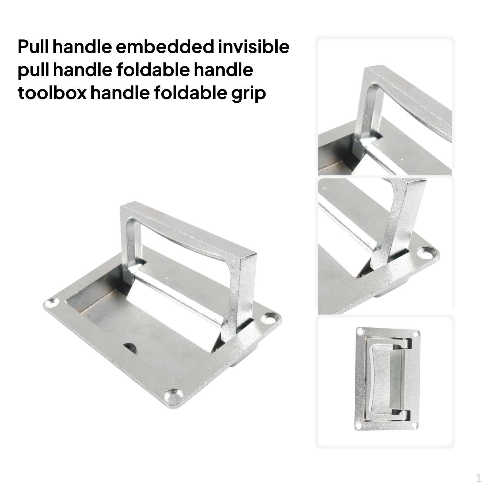 

And Practical Zinc Alloy Folding Recessed Handle for Cabinet. Silvery