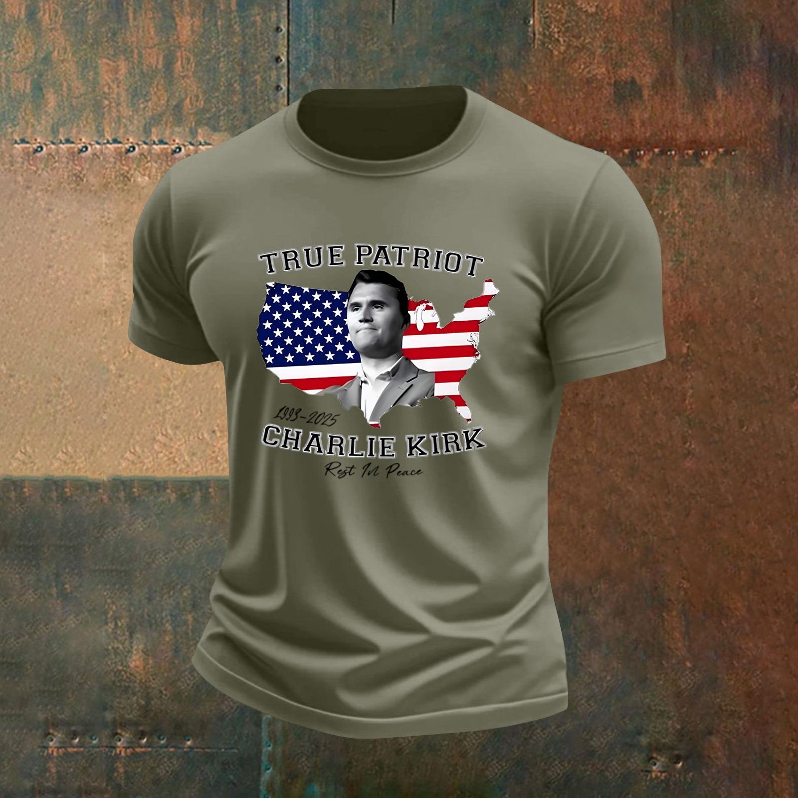 

Мужская футболка с коротким рукавом с принтом Мужская свободная повседневная футболка с коротким рукавом M