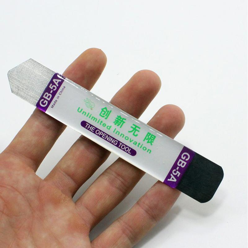 SAYTL 2PCS Stainless Steel Soft Thin Pry Spudger Cellphone Tablet Screen Battery Opening Blade Tools for Samsung iPhone iPad