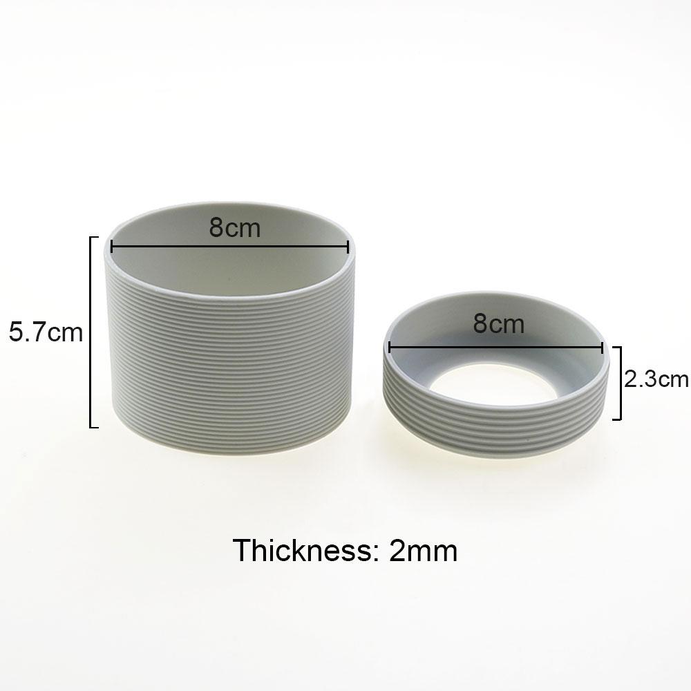 Monde Silicone 2 pièces/set 8,0 cm Couvercle de Tasse en Silicone 80 MM Couvercle de Protection pour le Fond de Tasse Manchon de Tasse Antidérapant Isolation Thermique Couvercle de Tasse