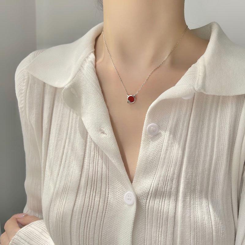 Year of The Year of The Ox Jewelry Agate Small Fu Niu Necklace Cute New Year Clavicle Chain