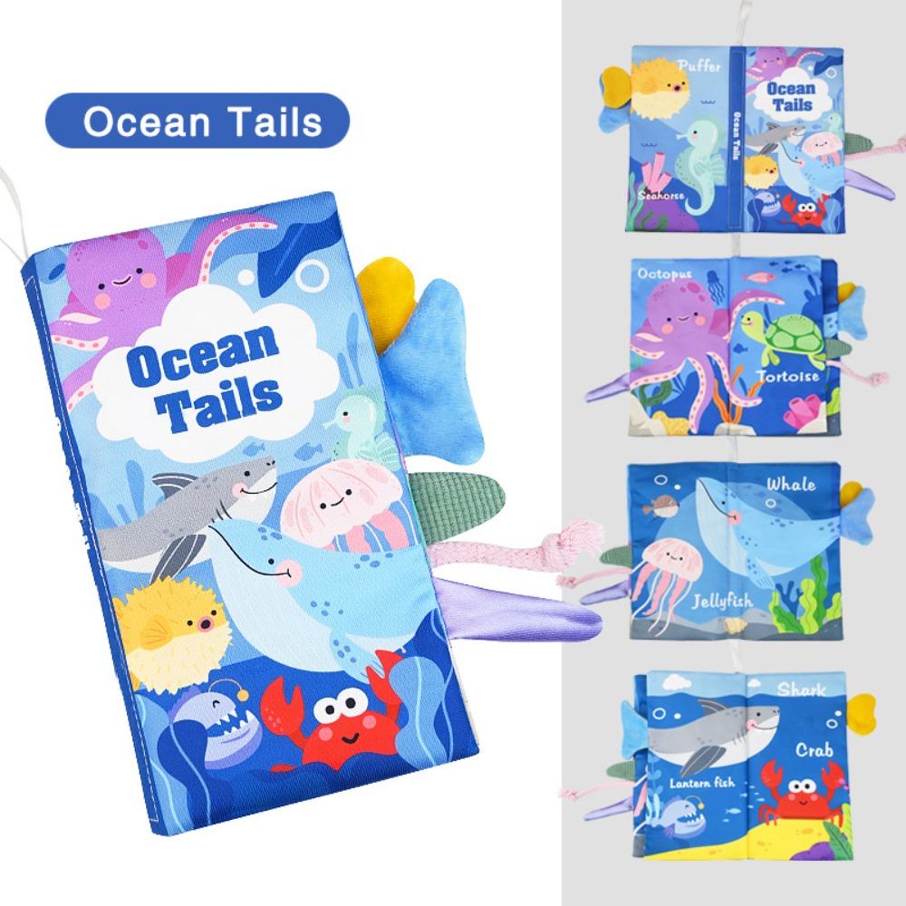 3D Animal Tail Cloth Book Washable Cloth Book Toys Creative Crispy Cloth Book  0-36 Months