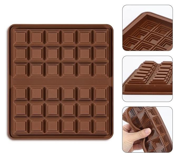 Silicone Chocolate Molds 2 pcs BPA Free Spatula Brush DIY