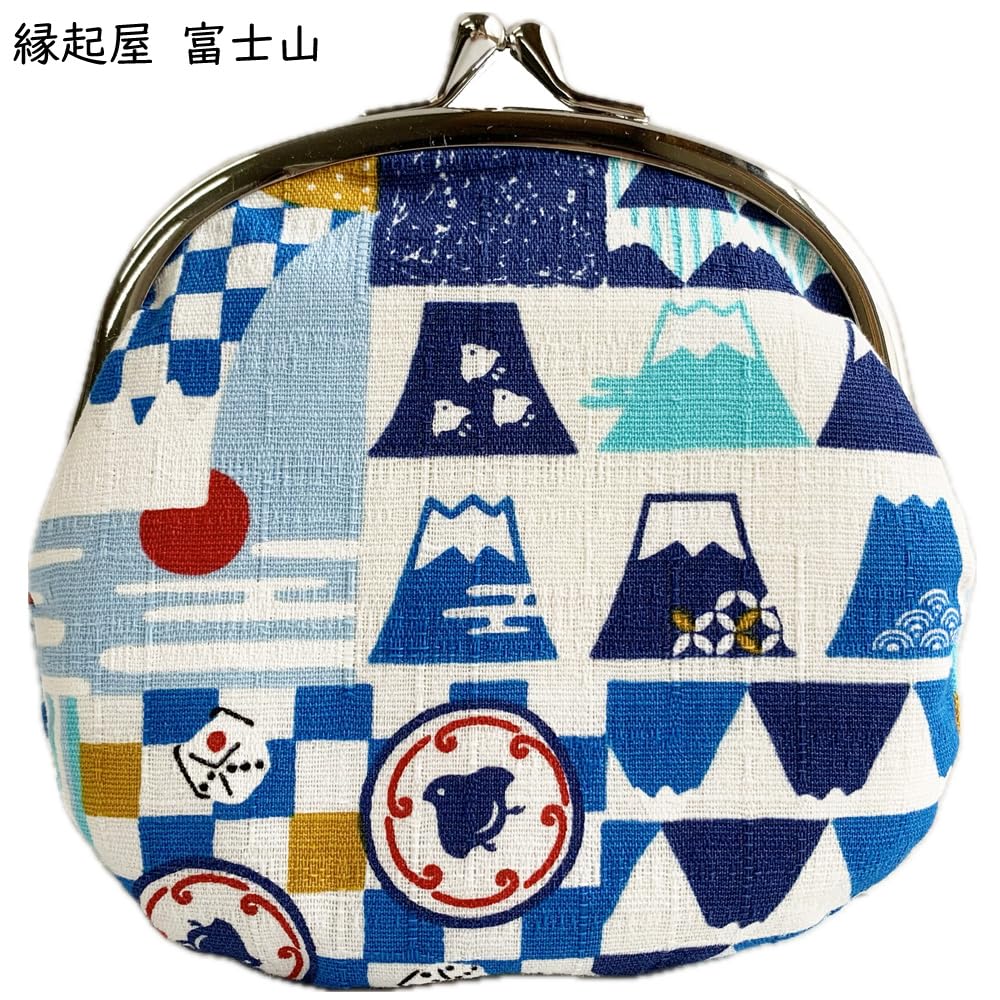 Kyosuke, Made In Japan, Mount Fuji Cotton Coin Purse, 11 X 11.5 Cm (3.3 Inches), Japanese Merchandise, Enki-ya Mount Fuji