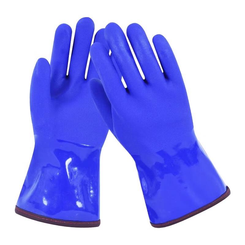 Gants de travail thermiques imperméables en PVC dépoli