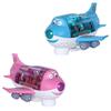 Electric Q-Cute Passenger Airplane Toy with Music & Lights - 360° Rotating Children's Car