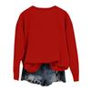Damenmode Valentinstag Bedrucktes Langarm Locker Rundhals Sweatshirt Oberteil Herbst