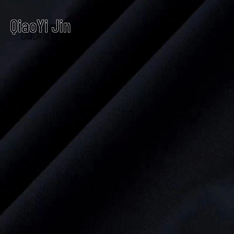 Women's Petite Black High-Waisted Slimming Straight-Leg Autumn Pants